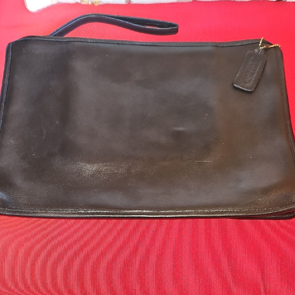 Coach Black Leather Women's Briefcase Or Table Bag. - Picture 6 of 9